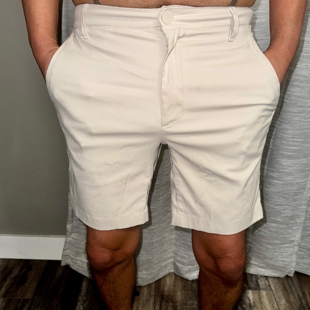 All In Motion Flat Front Shorts (bone)